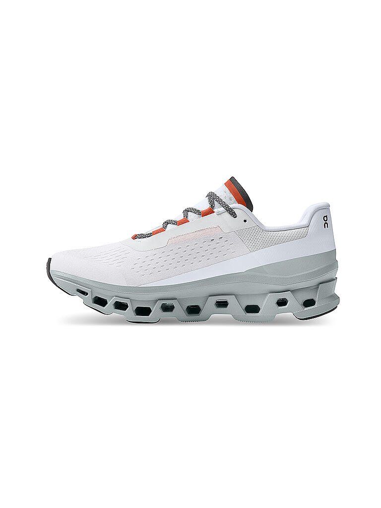 ON Herren Laufschuhe Cloudmonster FROST SURF weiß